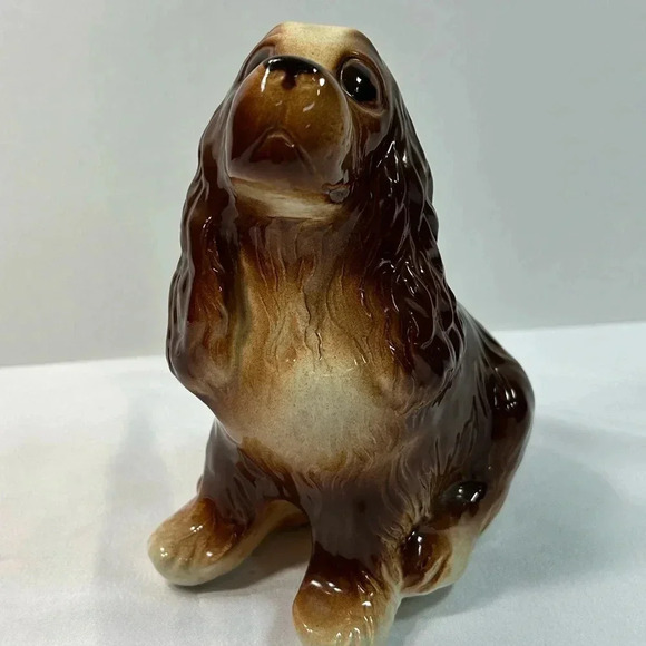 Vintage Royal Copley Cocker Spaniel/Glazed Porcelain. - Picture 9 of 10